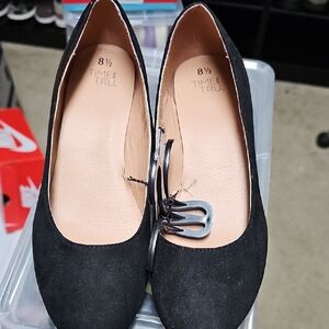 Time and Tru Black Suede for Versatile Style Low Heels
